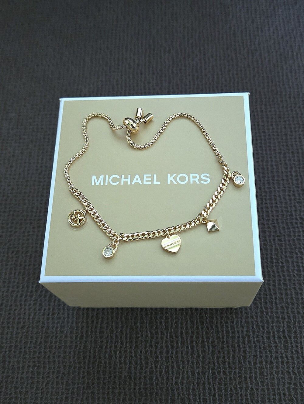 Michael Kors Gold💛 Charms Slider Bracelet -  NIB